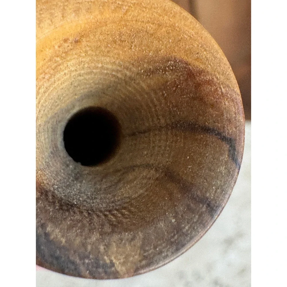 Miniature Hand Turned Wood Bud Vase Natural Rustic Artisan Decor Shadow Box